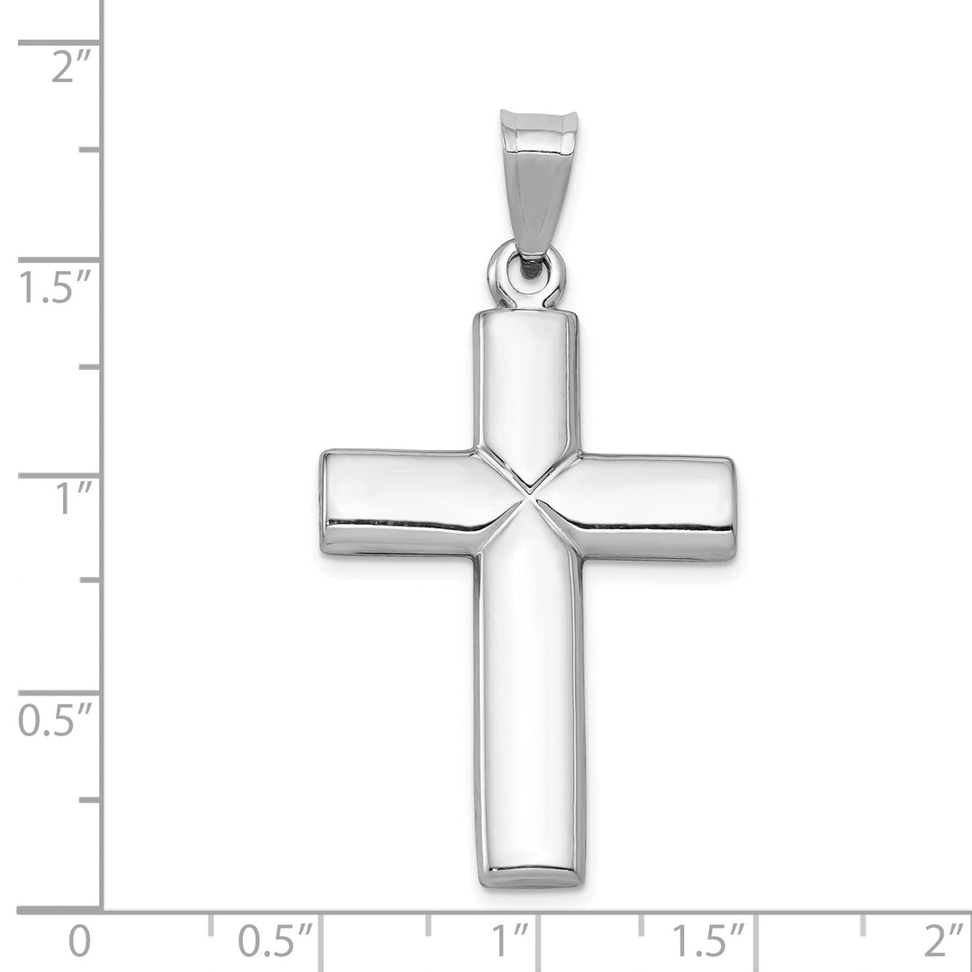 Lovely Rita's Charms & Pendants 14K White Gold Classic Stamping Latin Cross Pendant