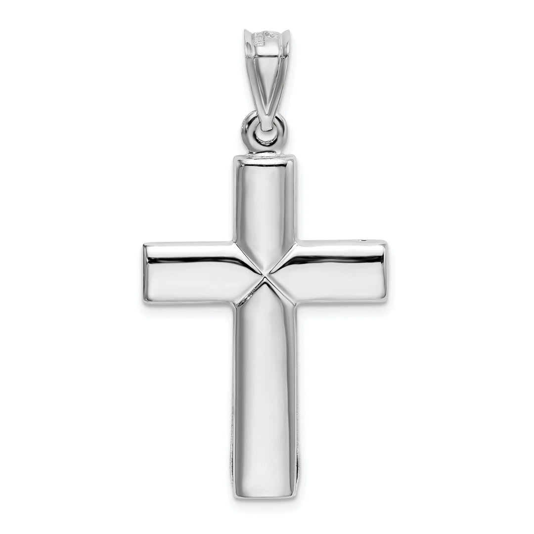 Lovely Rita's Charms & Pendants 14K White Gold Classic Stamping Latin Cross Pendant