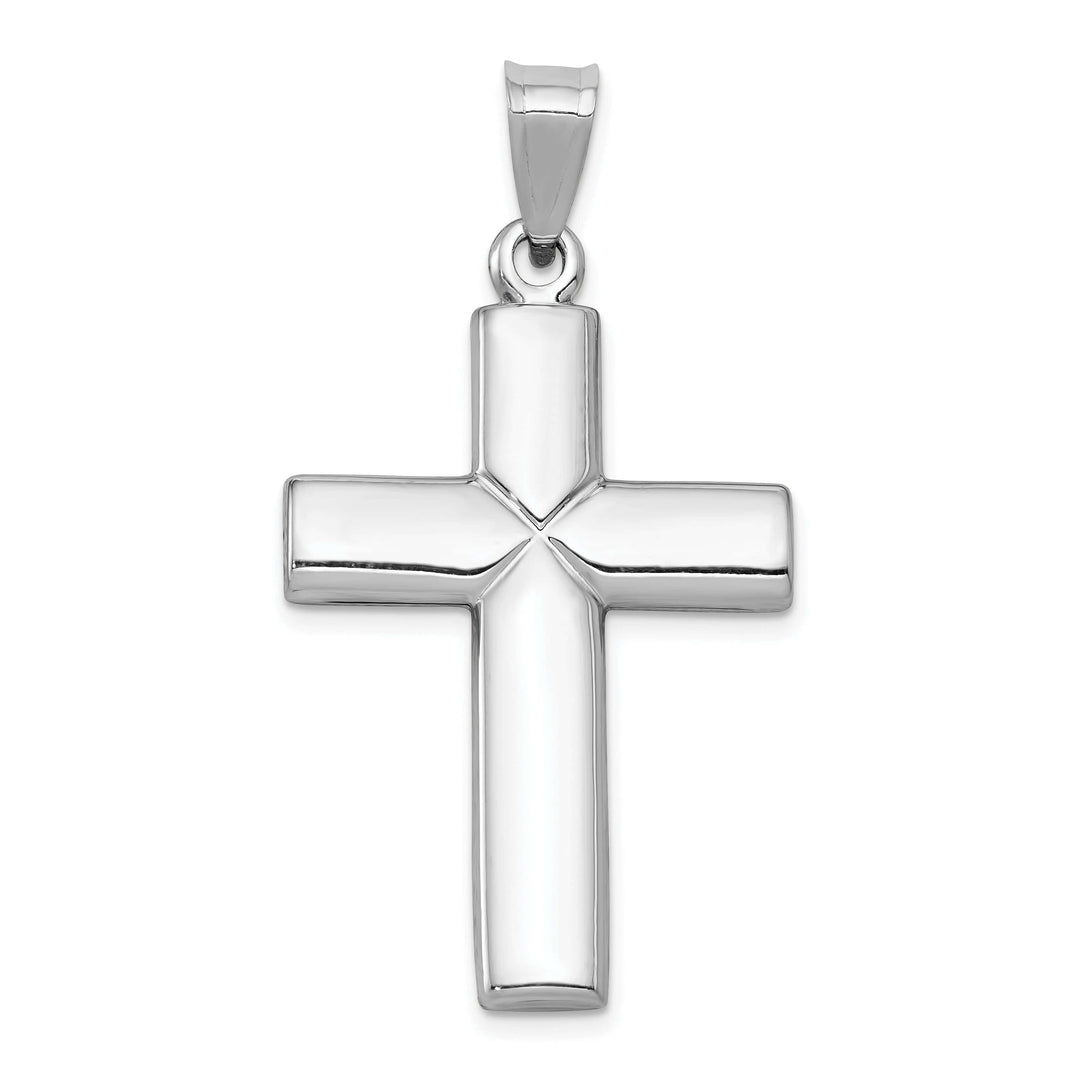 Lovely Rita's Charms & Pendants 14K White Gold Classic Stamping Latin Cross Pendant