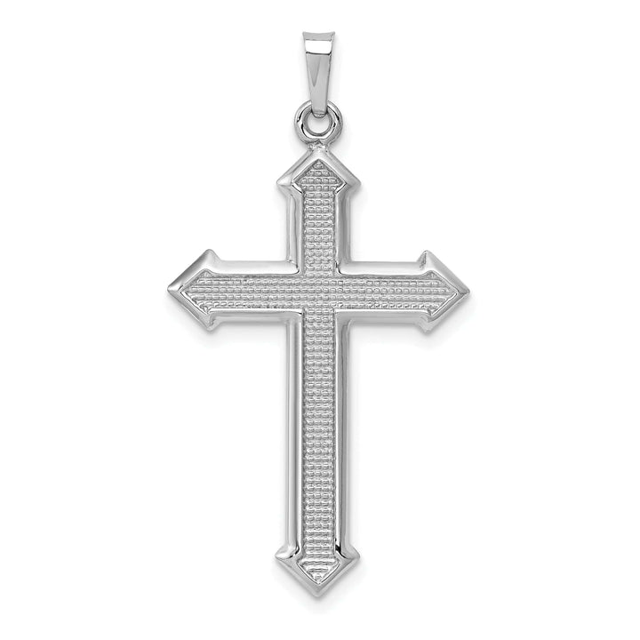 Lovely Rita's Charms & Pendants 14K White Gold Classic & Textured Passion Cross Pendant