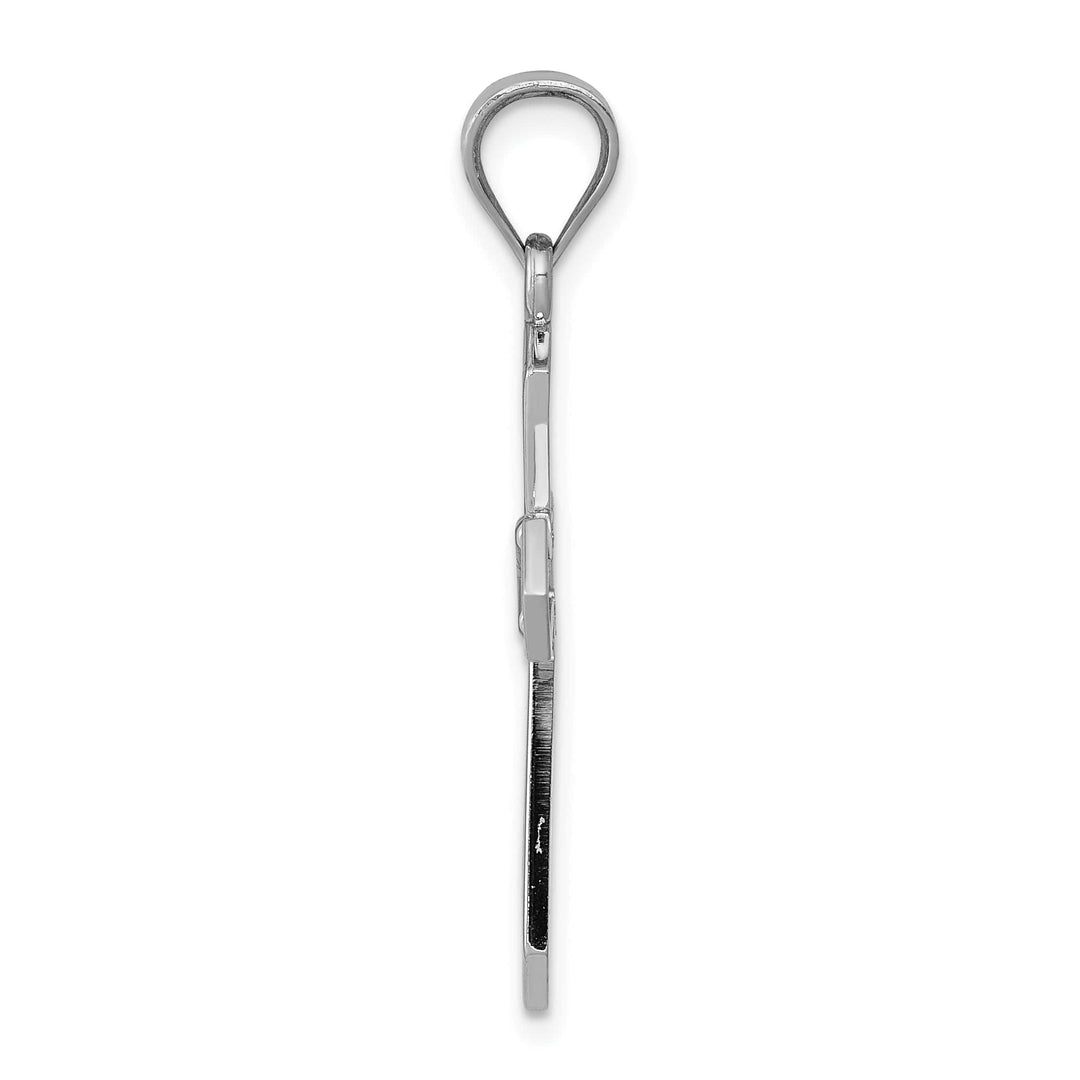 Lovely Rita's Charms & Pendants 14K White Gold Classic -X- Center Passion Cross Pendant