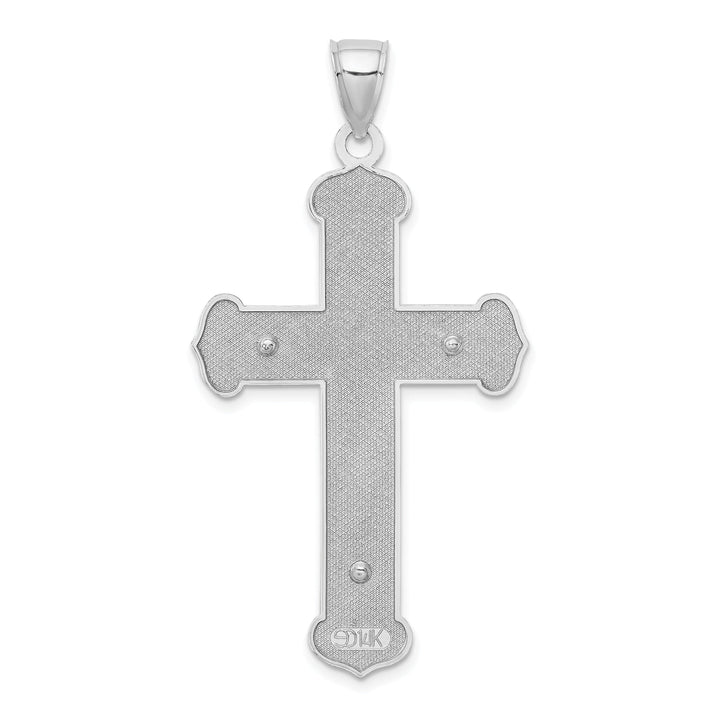 Lovely Rita's Charms & Pendants 14K White Gold Contemporary Crucifix Cross Pendant