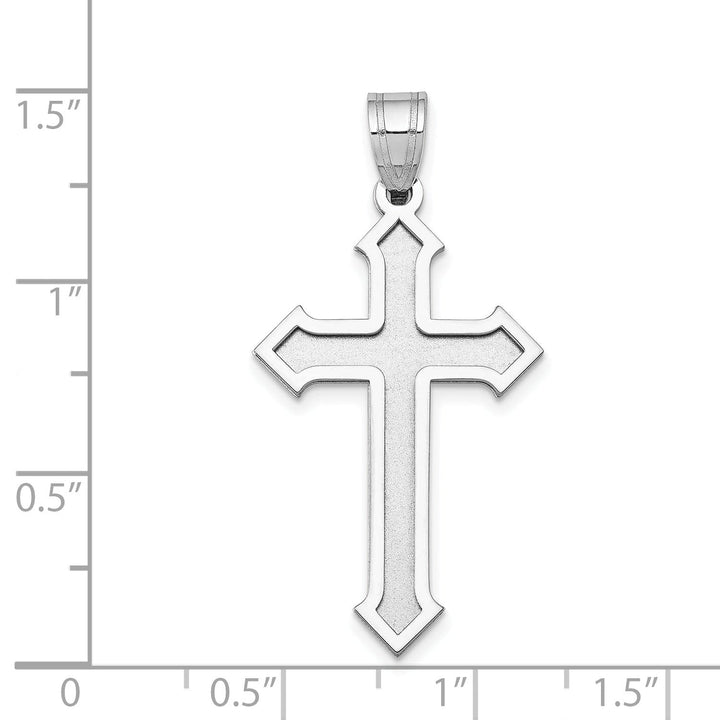 Lovely Rita's Charms & Pendants 14K White Gold Contemporary Passion Cross Pendant