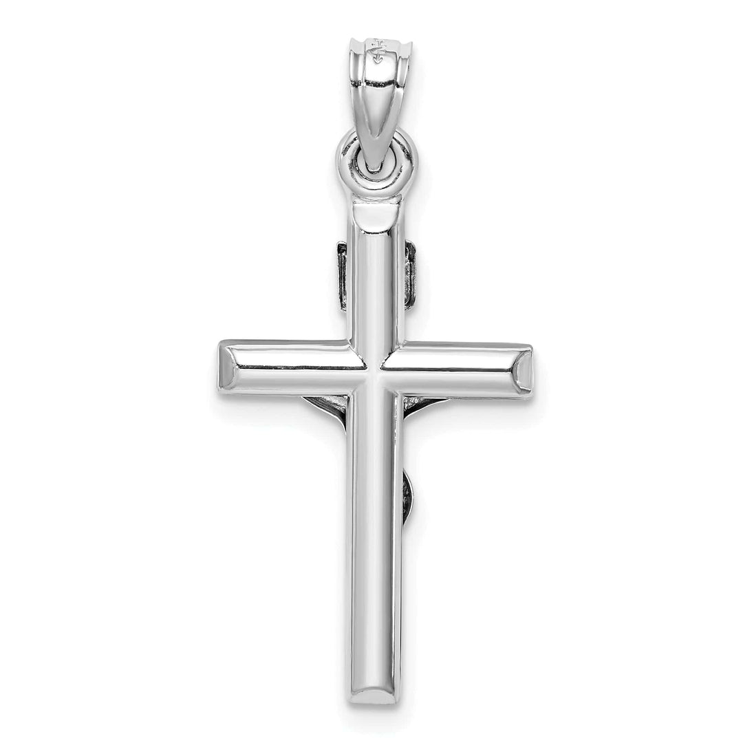 Lovely Rita's Charms & Pendants 14K White Gold Dainty Hollow INRI Cross Pendant