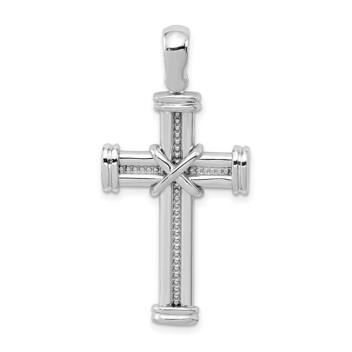 Lovely Rita's Charms & Pendants 14K White Gold Elegant Center -X- Latin Cross Pendant
