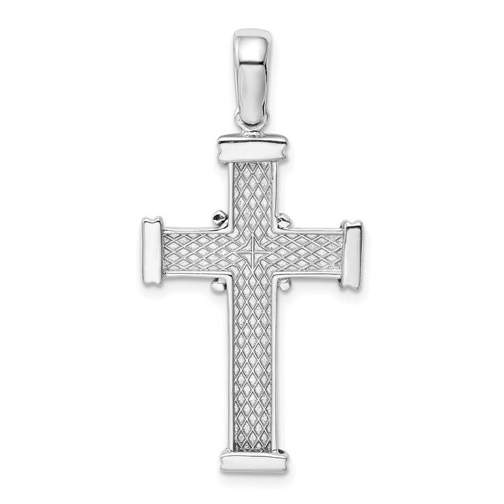 Lovely Rita's Charms & Pendants 14K White Gold Elegant Center -X- Latin Cross Pendant
