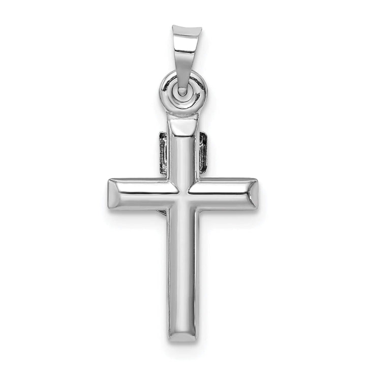 Lovely Rita's Charms & Pendants 14K White Gold Elegant Hollow INRI Cross Pendant
