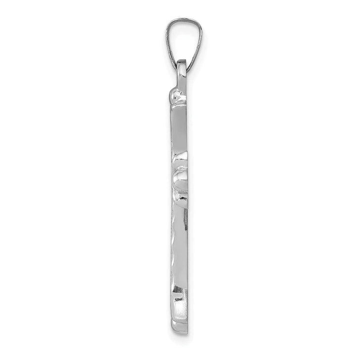 Lovely Rita's Charms & Pendants 14K White Gold Elegant & Polished Fleur de Lis Cross Pendant
