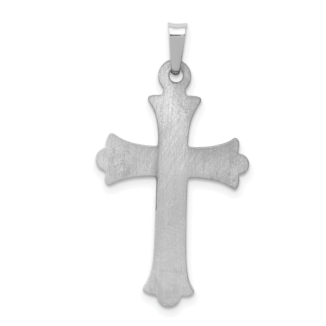 Lovely Rita's Charms & Pendants 14K White Gold Elegant & Polished Fleur de Lis Cross Pendant