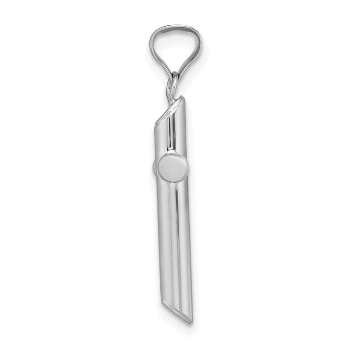 Lovely Rita's Charms & Pendants 14K White Gold Elegant Polished Tube Hollow Latin Cross Pendant