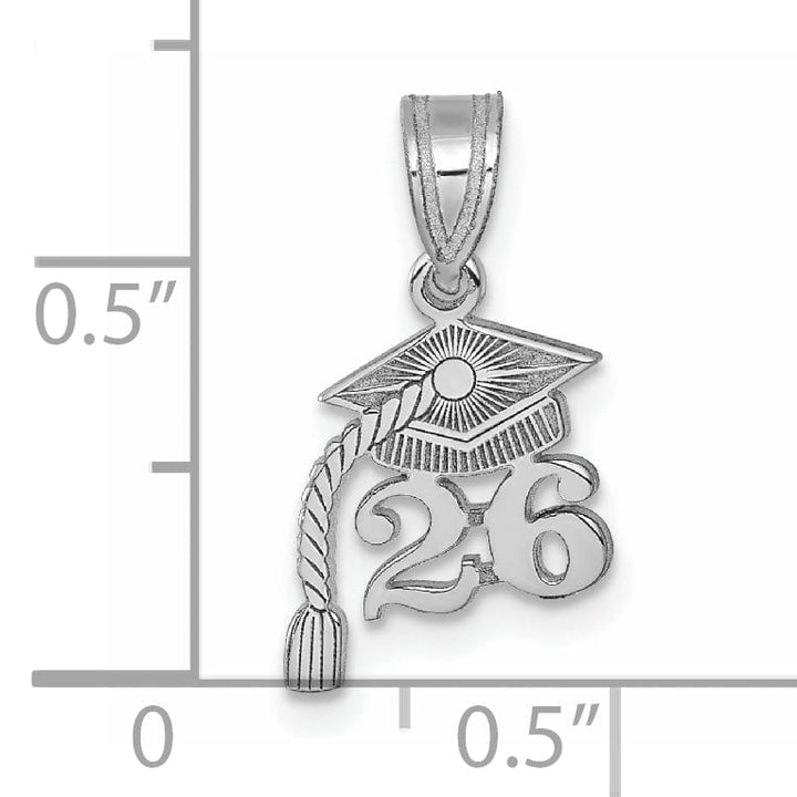 Lovely Rita's Charms & Pendants 14K White Gold Graduation Cap 26 Tassel Charm