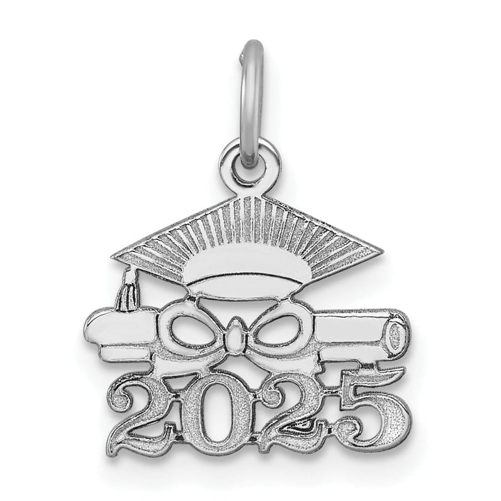 Lovely Rita's Charms & Pendants 14K White Gold Graduation Cap Diploma 2025 Charm