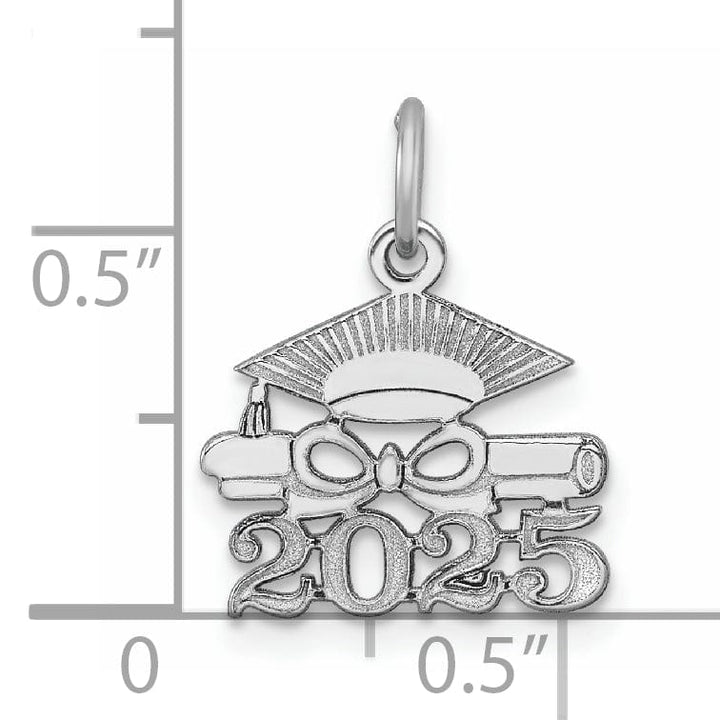 Lovely Rita's Charms & Pendants 14K White Gold Graduation Cap Diploma 2025 Charm