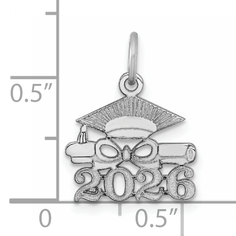 Lovely Rita's Charms & Pendants 14K White Gold Graduation Cap Diploma 2026 Charm