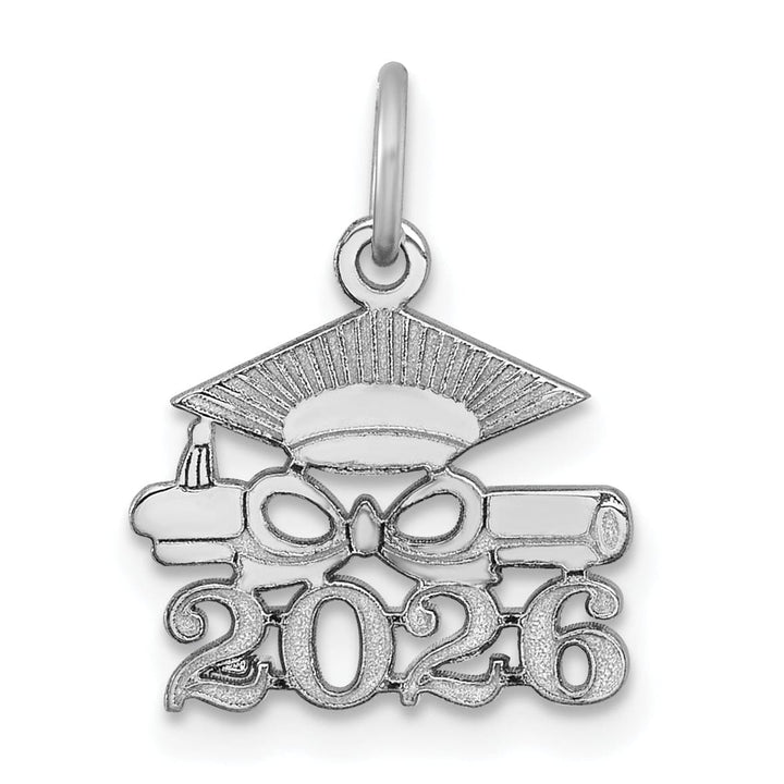 Lovely Rita's Charms & Pendants 14K White Gold Graduation Cap Diploma 2026 Charm