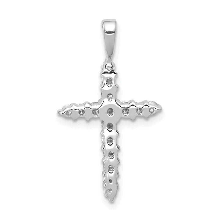 Lovely Rita's Charms & Pendants 14k White Gold I1 1/2 CT Diamond Fancy Cross Pendant