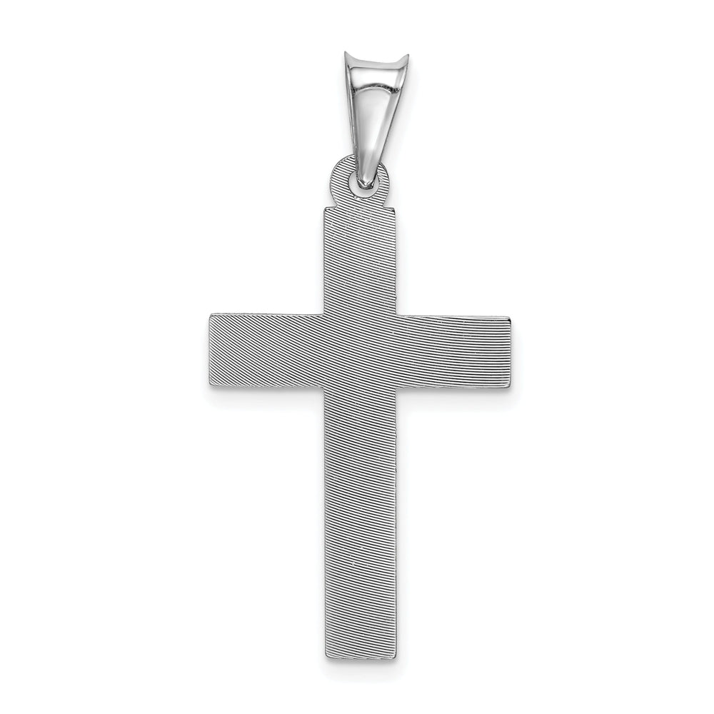 Lovely Rita's Charms & Pendants 14K White Gold Modern Crucifix Cross Pendant