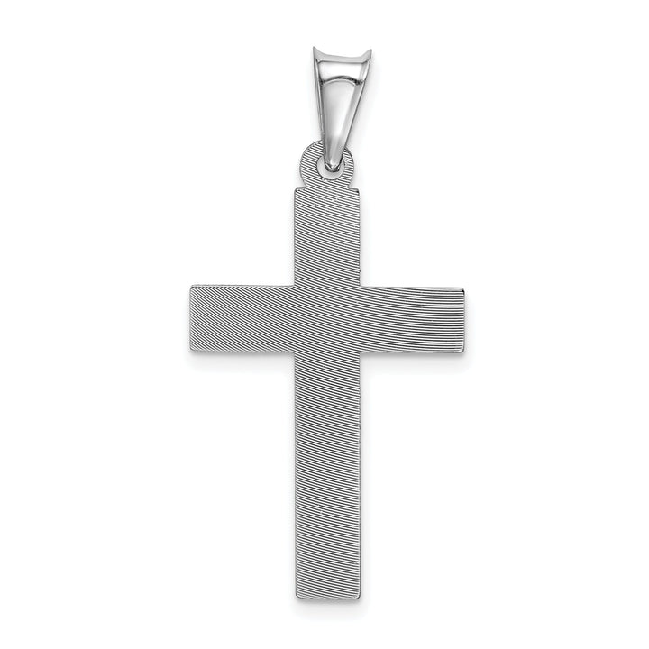 Lovely Rita's Charms & Pendants 14K White Gold Modern Crucifix Cross Pendant