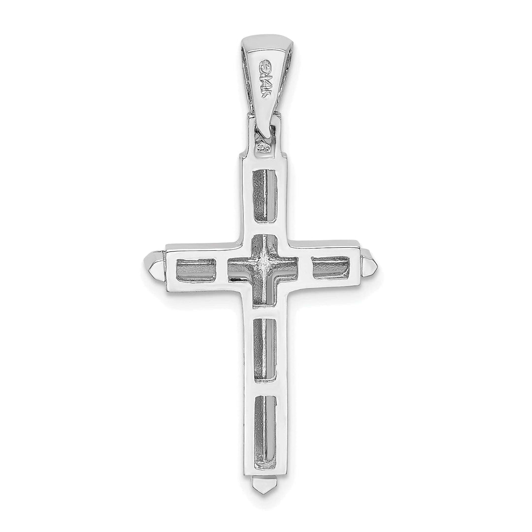 Lovely Rita's Charms & Pendants 14K White Gold Modern Polished Latin Cross Pendant