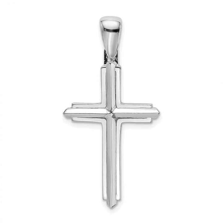 Lovely Rita's Charms & Pendants 14K White Gold Modern Polished Latin Cross Pendant
