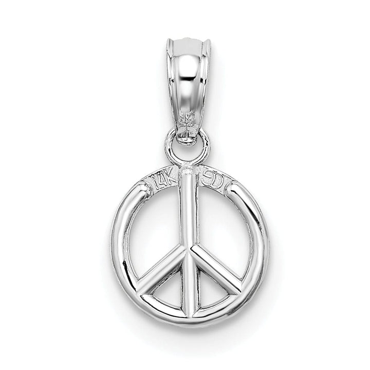 Lovely Rita's Charms & Pendants 14K White Gold Polished 3-D Peace Symbol Charm Pendant