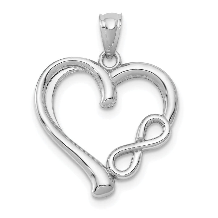 Lovely Rita's Charms & Pendants 14k White Gold Polished Small Infinity Heart Pendant
