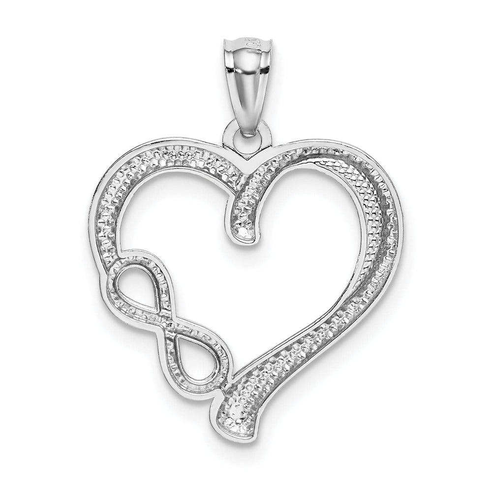 Lovely Rita's Charms & Pendants 14k White Gold Polished Small Infinity Heart Pendant