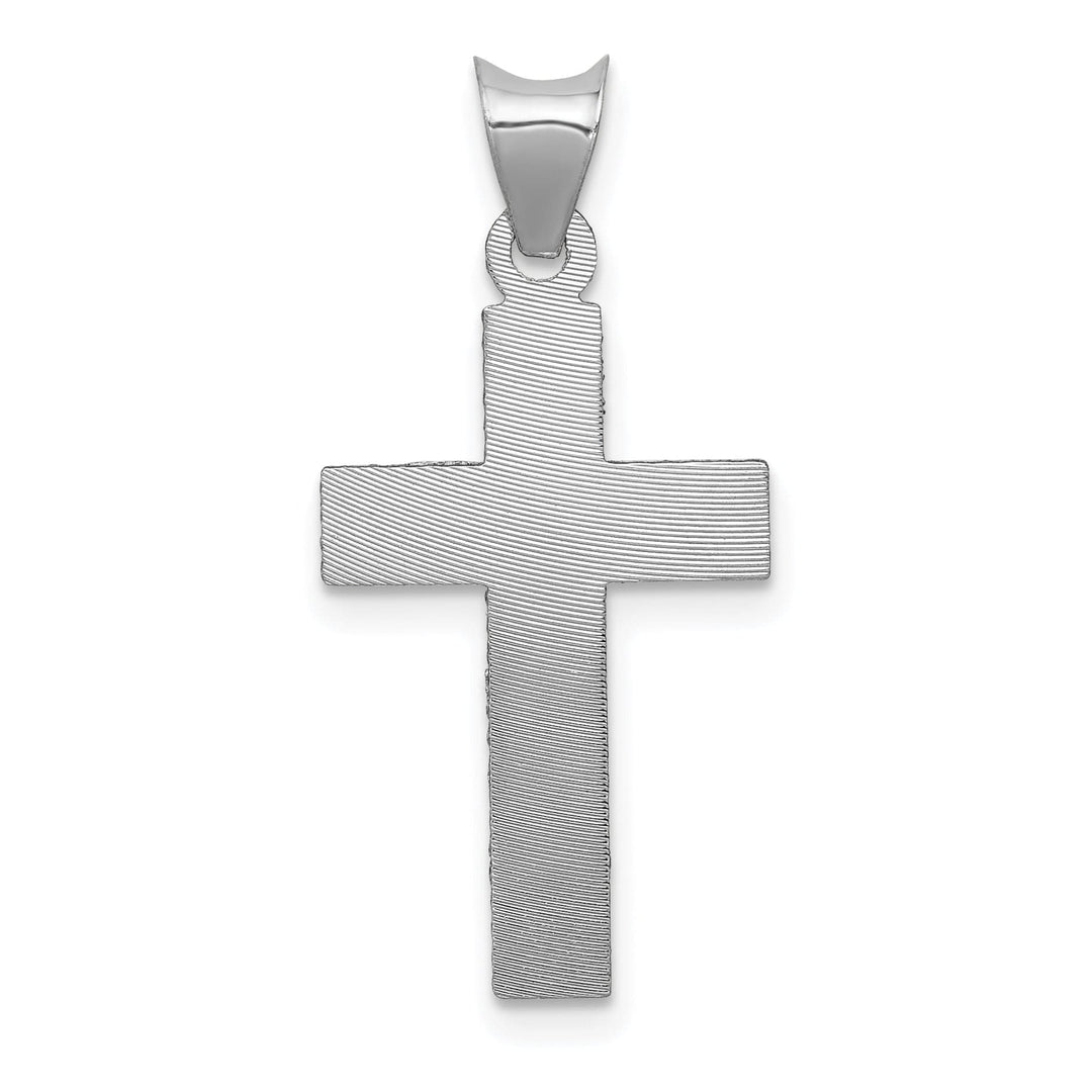 Lovely Rita's Charms & Pendants 14K White Gold Refined Crucifix Cross Pendant