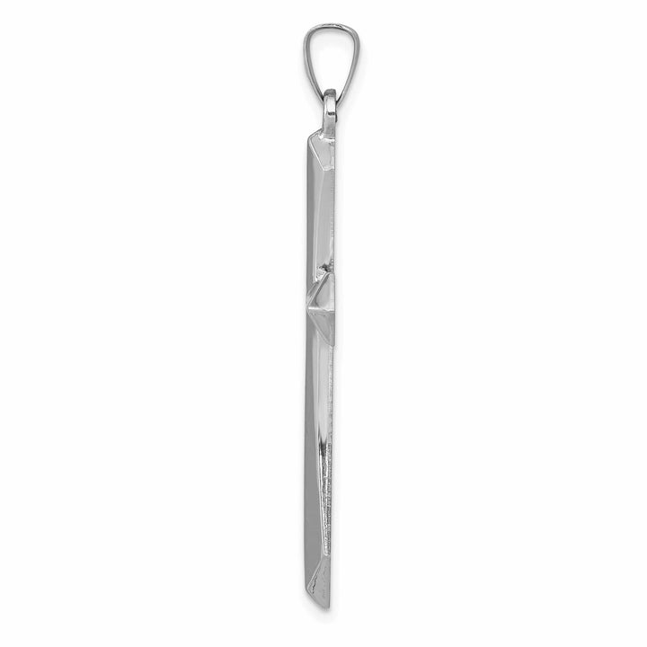 Lovely Rita's Charms & Pendants 14K White Gold Refined Polished Passion Cross Pendant