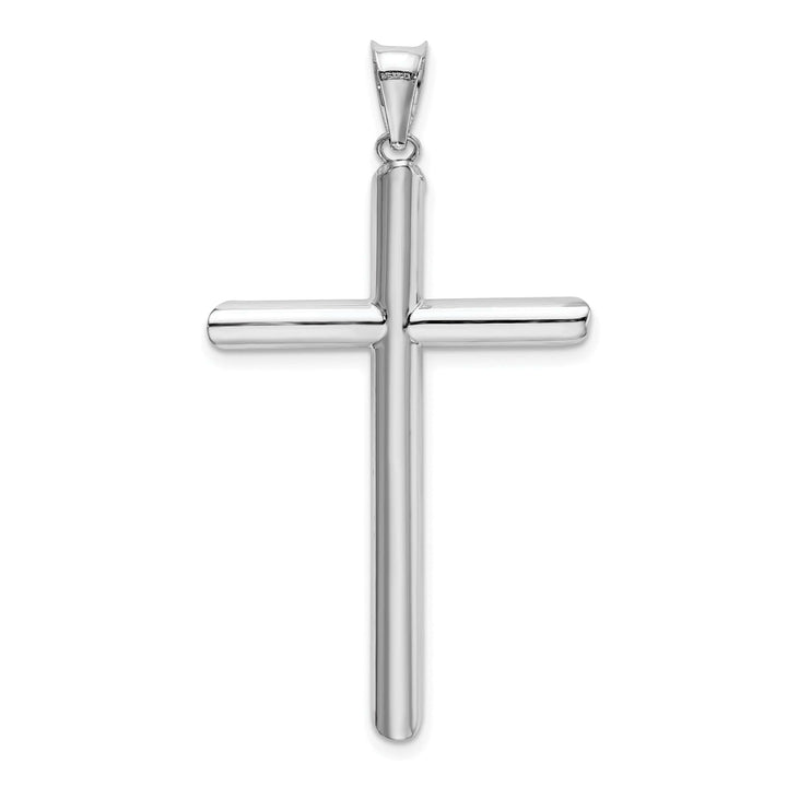 Lovely Rita's Charms & Pendants 14K White Gold Refined Polished Tube Hollow Latin Cross Pendant