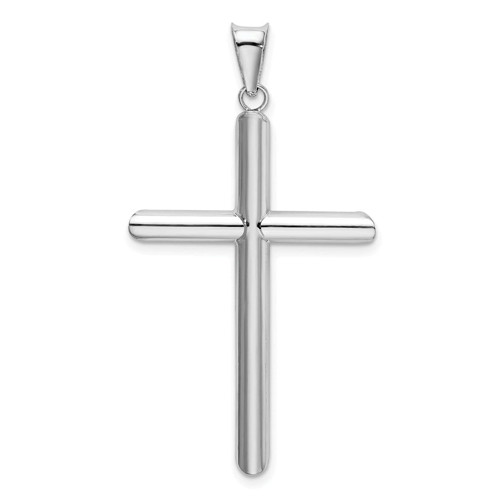 Lovely Rita's Charms & Pendants 14K White Gold Timeless Polished Tube Hollow Latin Cross Pendant