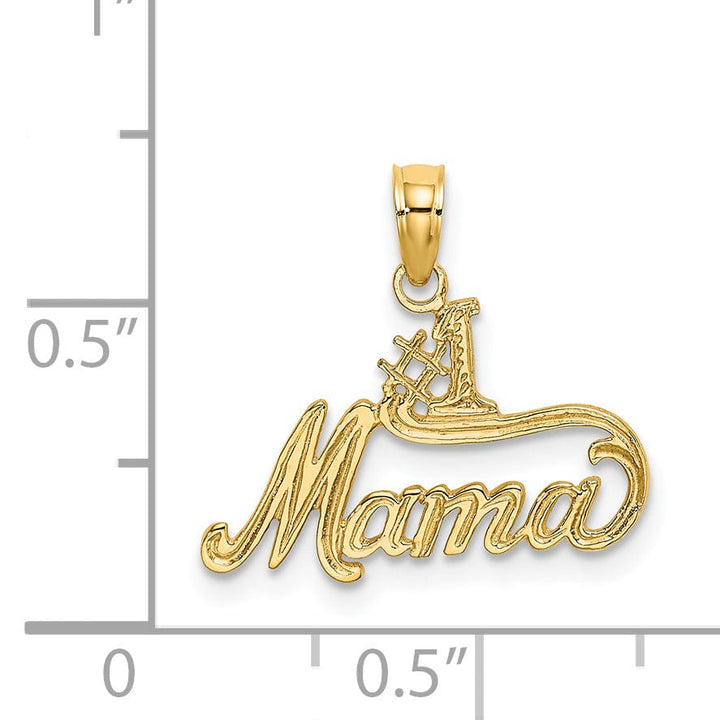Lovely Rita's Charms & Pendants 14k Yellow Gold #1 MAMA Charm Pendant