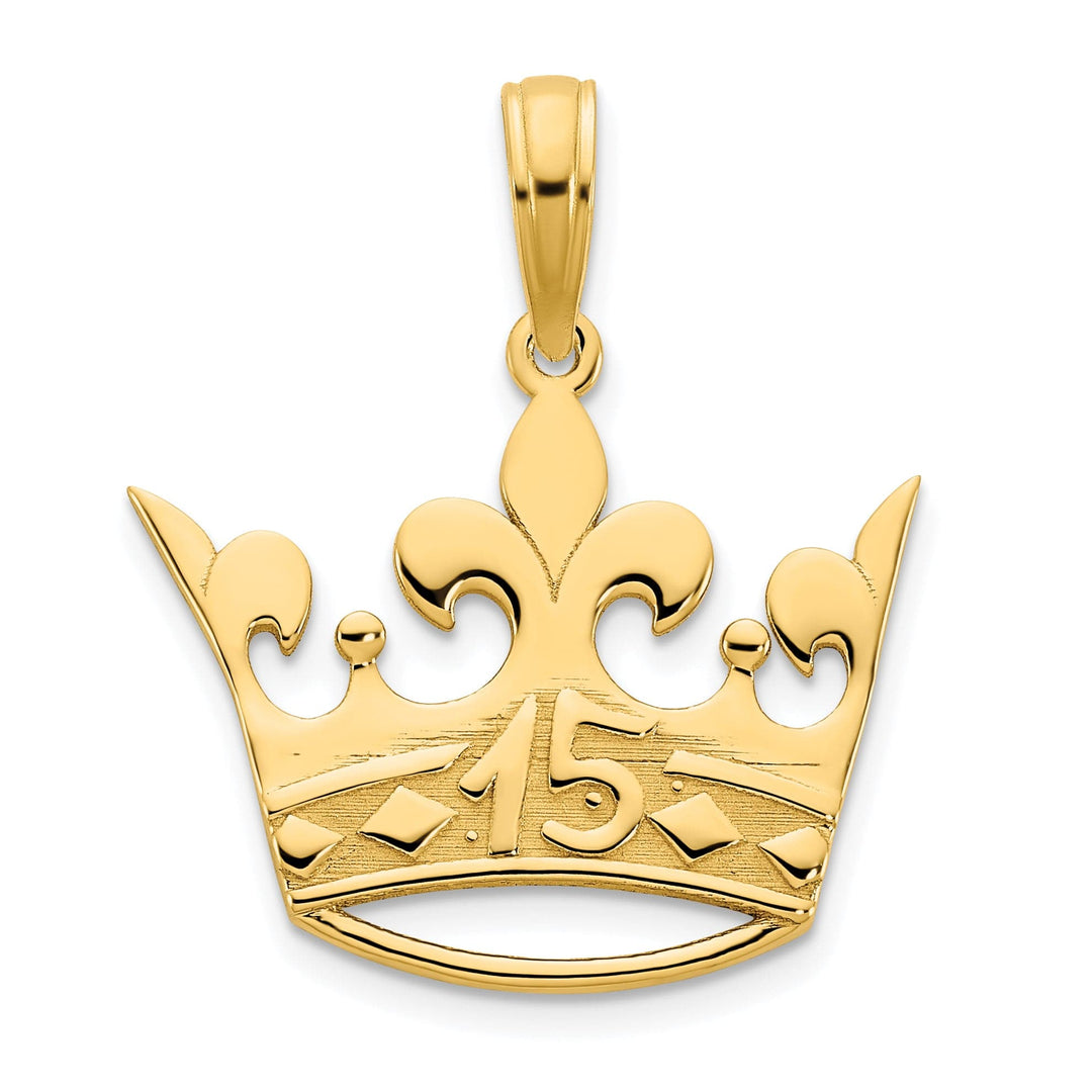 Lovely Rita's Charms & Pendants 14k Yellow Gold 15 Crown Design Pendant