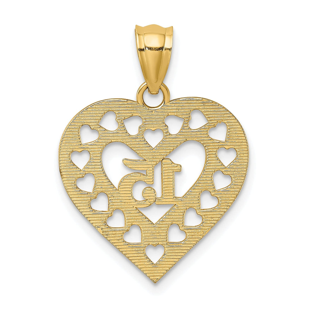 Lovely Rita's Charms & Pendants 14k Yellow Gold #15 Cut-out Heart Pendant