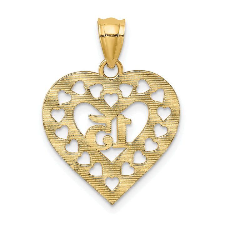 Lovely Rita's Charms & Pendants 14k Yellow Gold #15 Cut-out Heart Pendant