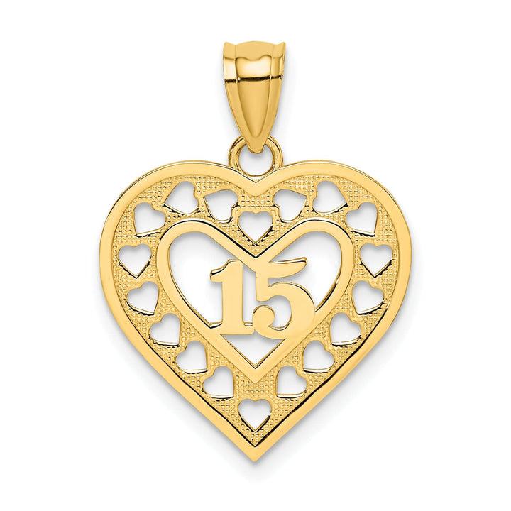Lovely Rita's Charms & Pendants 14k Yellow Gold #15 Cut-out Heart Pendant