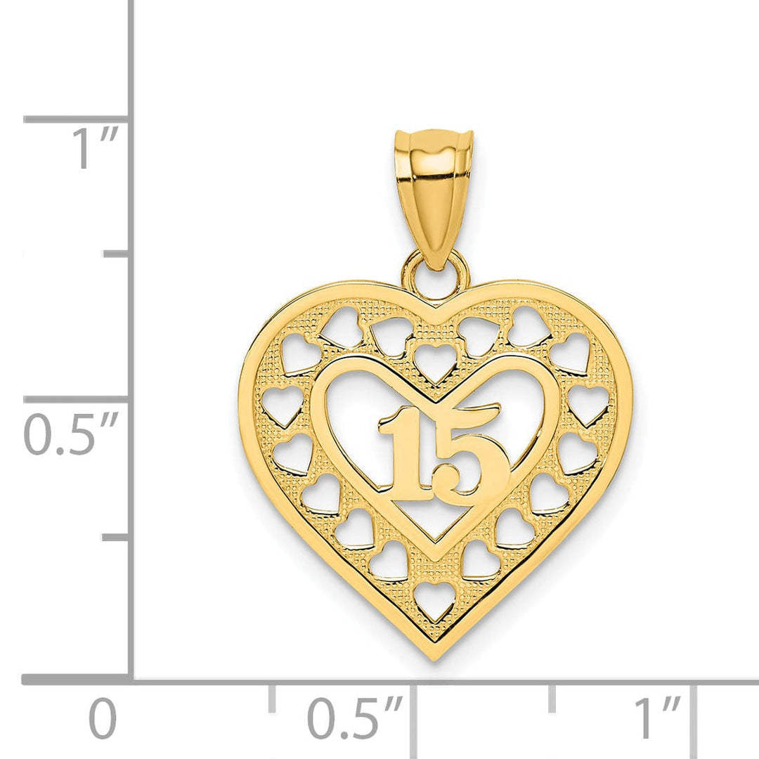 Lovely Rita's Charms & Pendants 14k Yellow Gold #15 Cut-out Heart Pendant