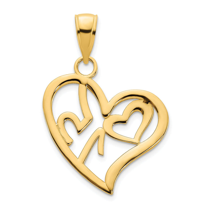 Lovely Rita's Charms & Pendants 14k Yellow Gold  #15 Heart Pendant