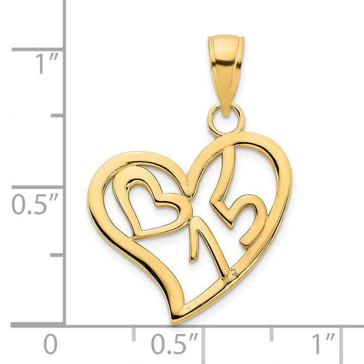 Lovely Rita's Charms & Pendants 14k Yellow Gold  #15 Heart Pendant