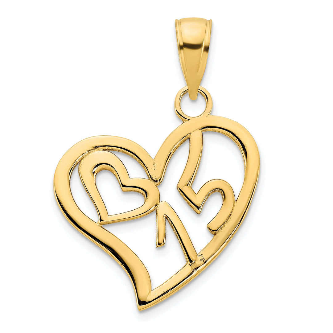 Lovely Rita's Charms & Pendants 14k Yellow Gold  #15 Heart Pendant