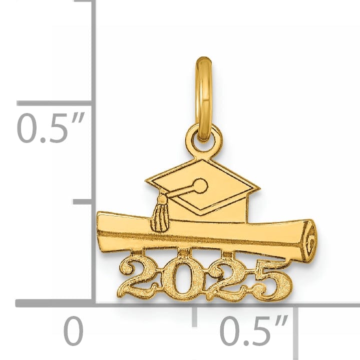 Lovely Rita's Charms & Pendants 14K Yellow Gold 2025 Graduation Cap Diploma Charm