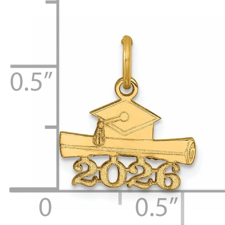 Lovely Rita's Charms & Pendants 14k Yellow Gold 2026 Graduation Cap Diploma Charm