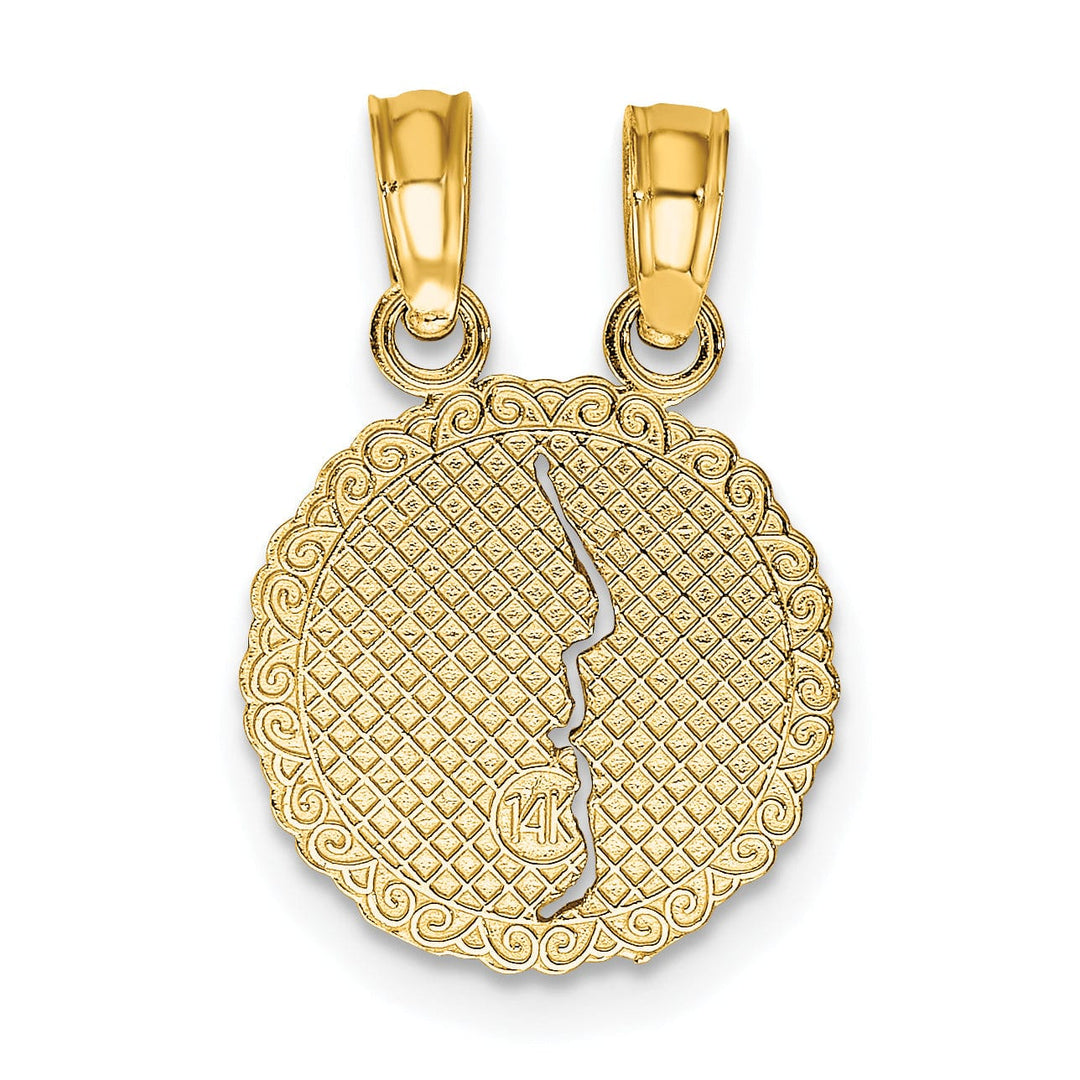 Lovely Rita's Charms & Pendants 14k Yellow Gold BEST FRIENDS FOREVER Break apart Pendant