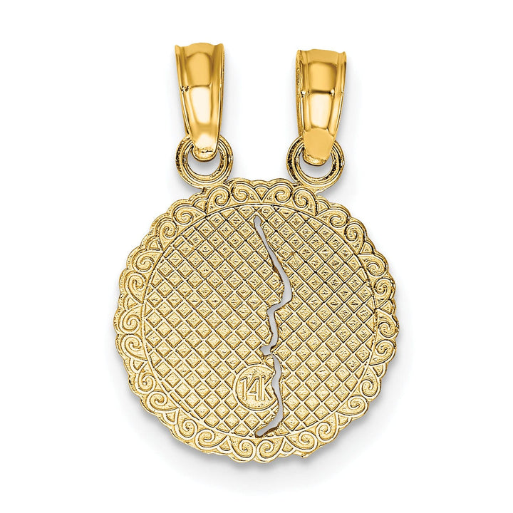 Lovely Rita's Charms & Pendants 14k Yellow Gold BEST FRIENDS FOREVER Break apart Pendant