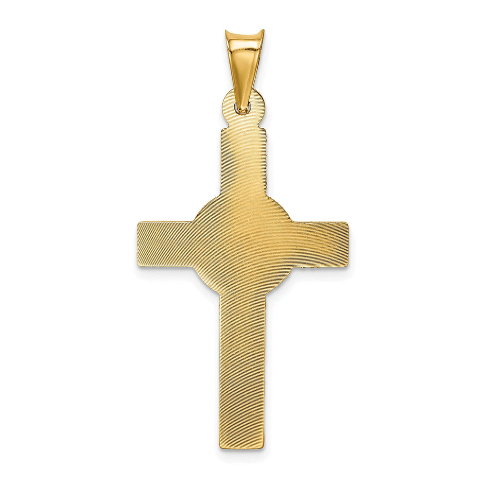 Lovely Rita's Charms & Pendants 14K Yellow Gold Bold Satin & D.C Crucifix Cross Pendant