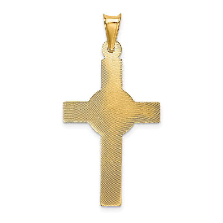 Lovely Rita's Charms & Pendants 14K Yellow Gold Bold Satin & D.C Crucifix Cross Pendant