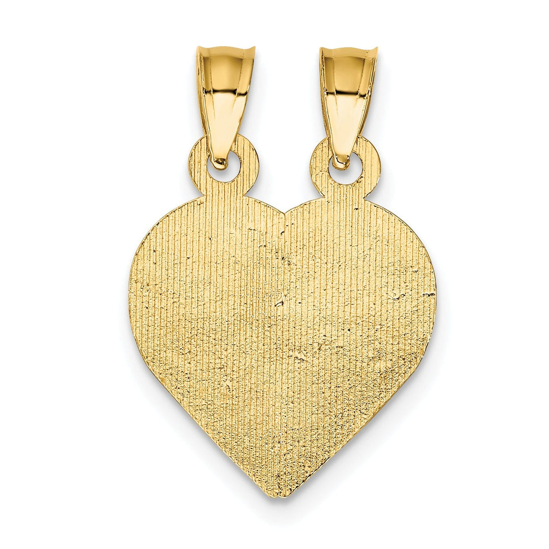 Lovely Rita's Charms & Pendants 14k Yellow Gold BOY/GIRL FRIEND Break-apart Heart Charm Pendant