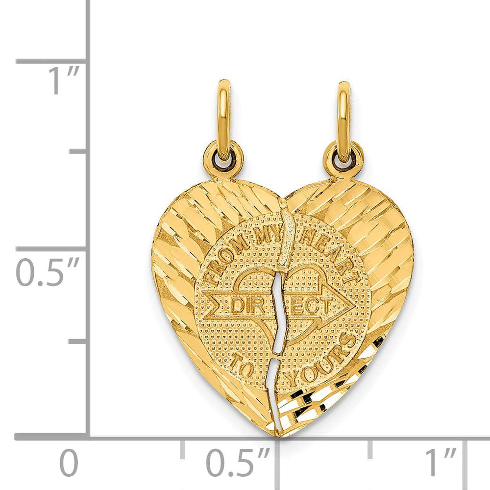 Lovely Rita's Charms & Pendants 14k Yellow Gold Break-apart FROM MY HEART DIRECT TO YOURS Charm
