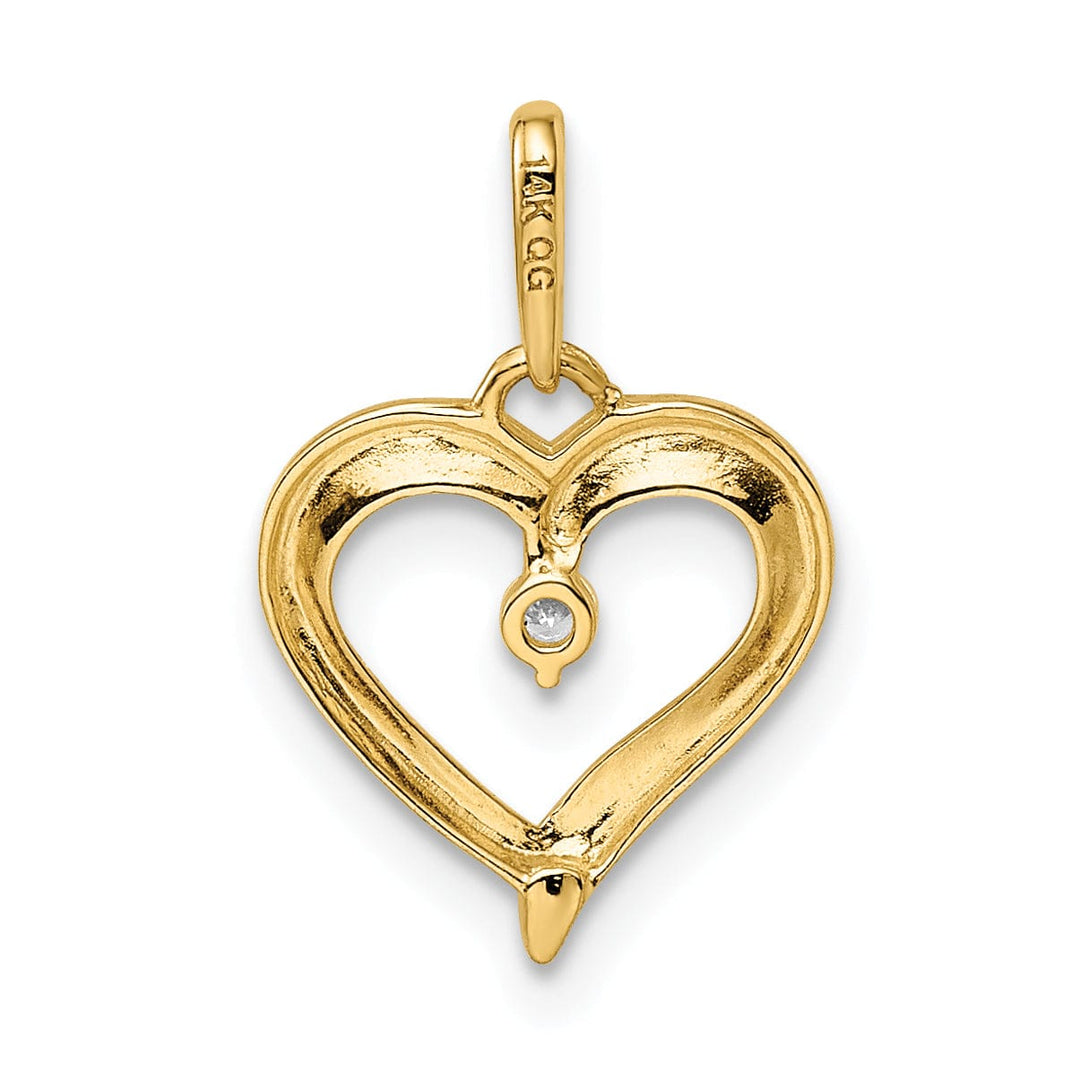 Lovely Rita's Charms & Pendants 14k Yellow Gold C.Z Heart Pendant