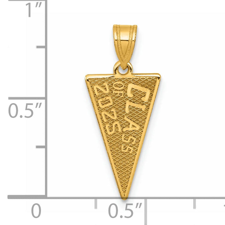 Lovely Rita's Charms & Pendants 14K Yellow Gold Class Of 2025 Rally Flag Graduation Charm